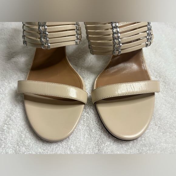 GUC Aquazzura- Ravello Leather Cream Sandals. Size 37 main image 4